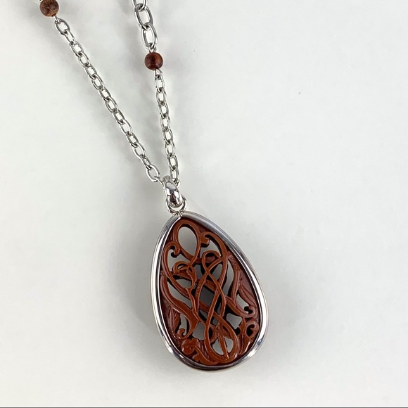 Lia Sophia Retired Ponocos Resin and Wood Bead Necklace, 33L62 - Picture 2 of 16